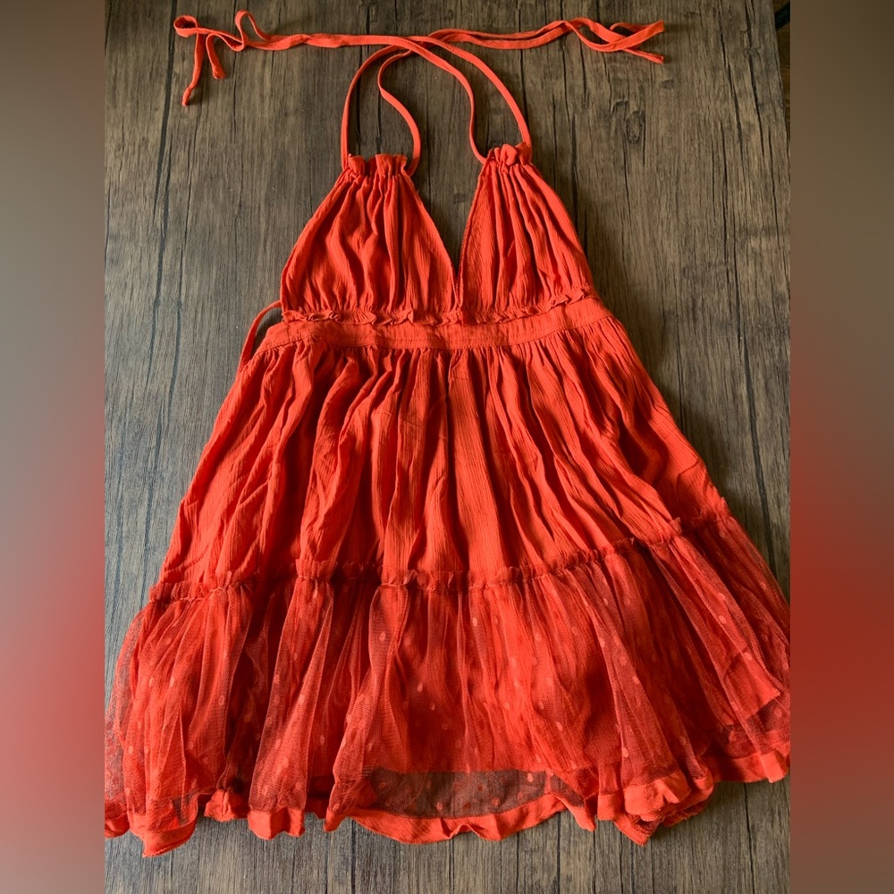 Flouncy orange Sun dress